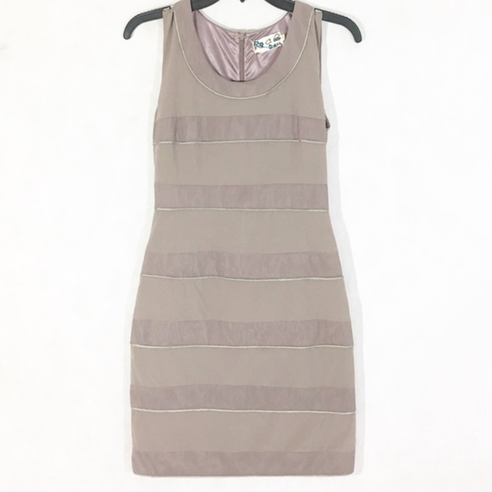 C. Luce Taupe Sleeveless Bandage Dress Size S